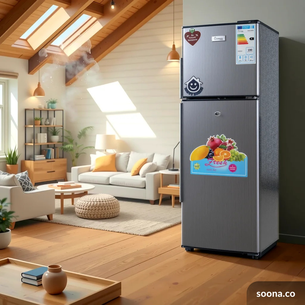 luxury side by side refrigerator with water dispenser on dark background